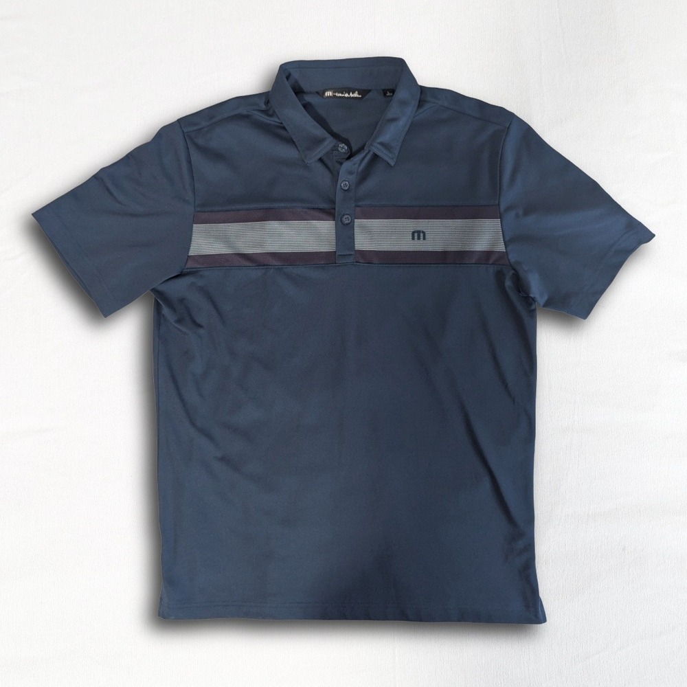 Travis Mathew Jacaranda Golf Club Performance Polo Blue Mens Large